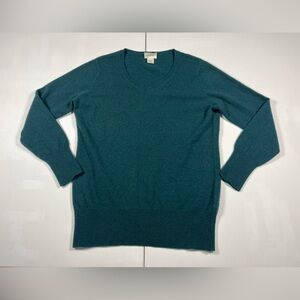 SOLD Neiman Marcus 100% Cashmere V Neck Sweater Classic Luxury Green Men’s L